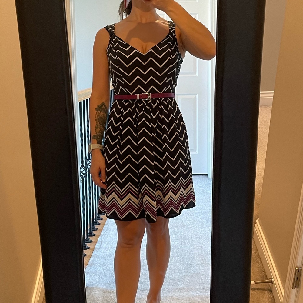 White House black market silk dress